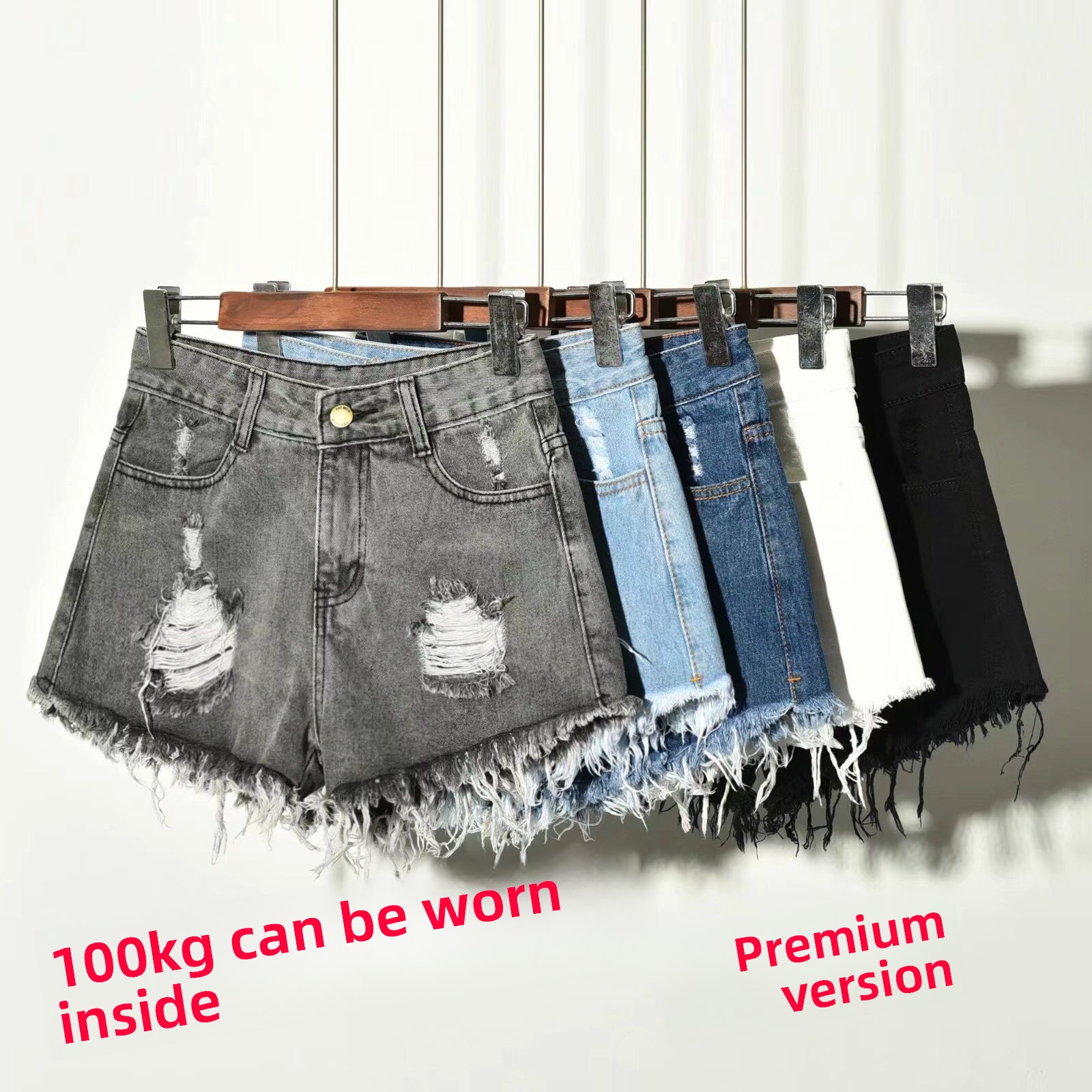 Shorts Denim Frayed - High Waist Denim Shorts Women Summer