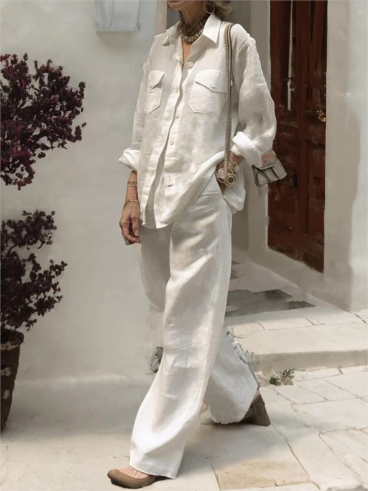 Fashion Solid Cotton Linen Shi - Linen Pant Wide recensie en prijs