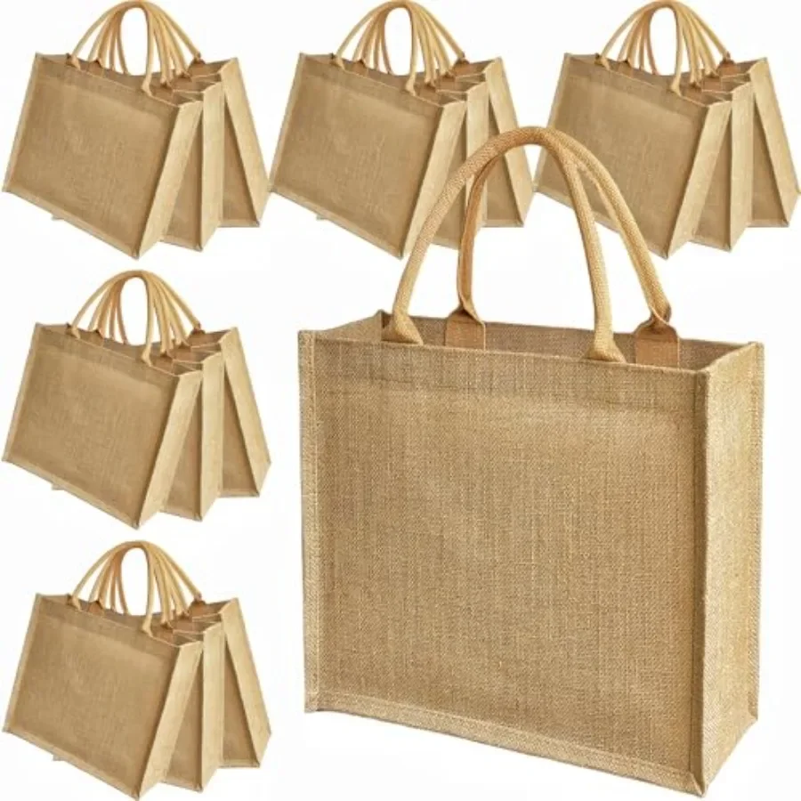 15 Pack Burlap Tote Bags 12x12 - Tote Bag Beach recensie en prijs