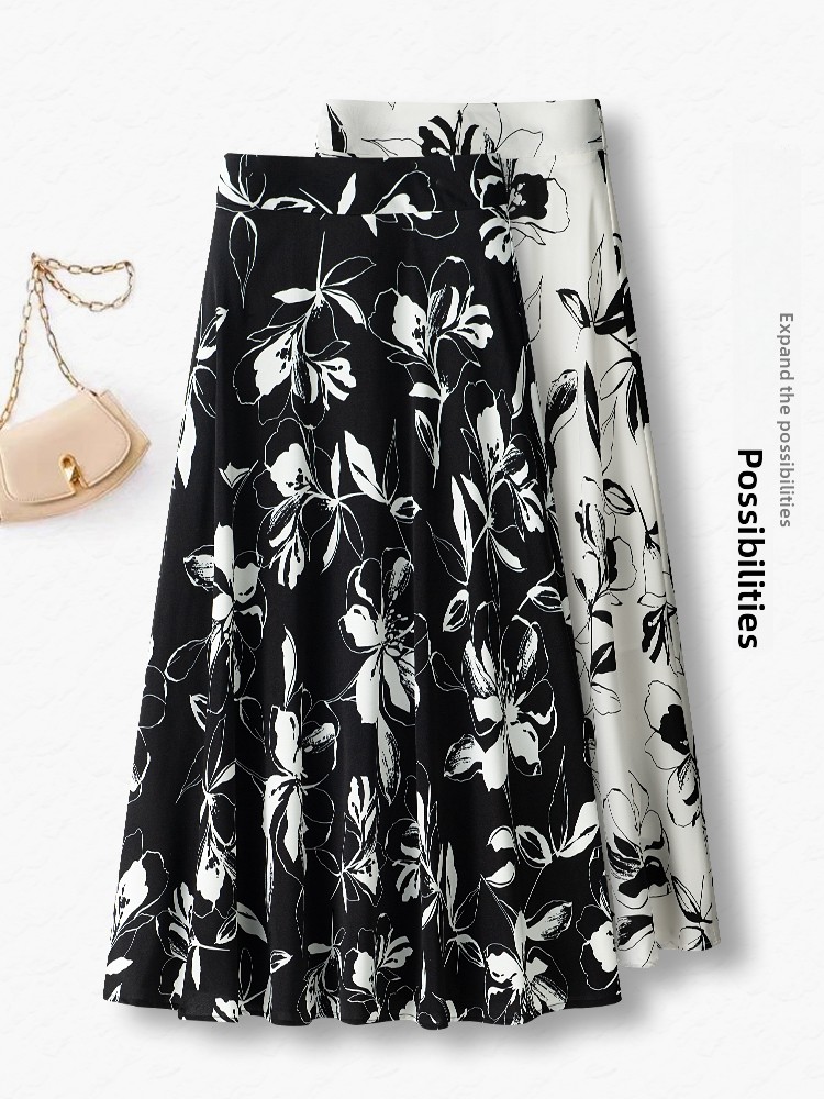 Summer Thin High Waist A-Line  - Midi Skirt Floral recensie en prijs
