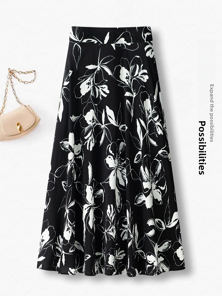 Summer Thin High Waist A-Line  - Midi Skirt Floral recensie en prijs