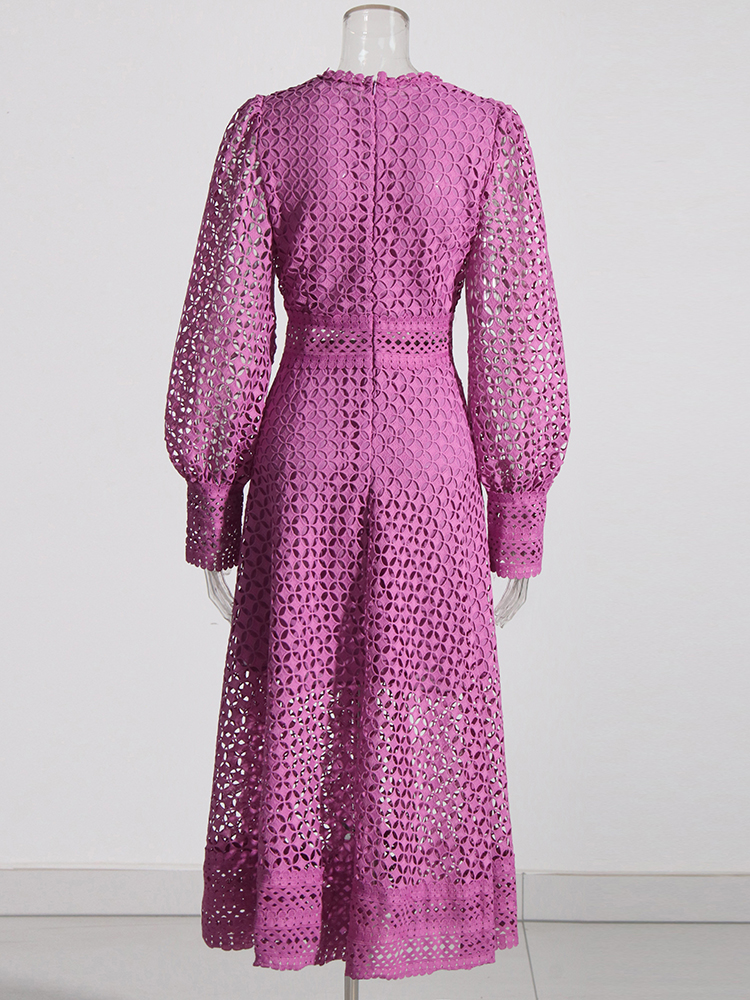 TWOTWINSTYLE Embroidery Cut Ou - Linen Dress Wrap recensie en prijs
