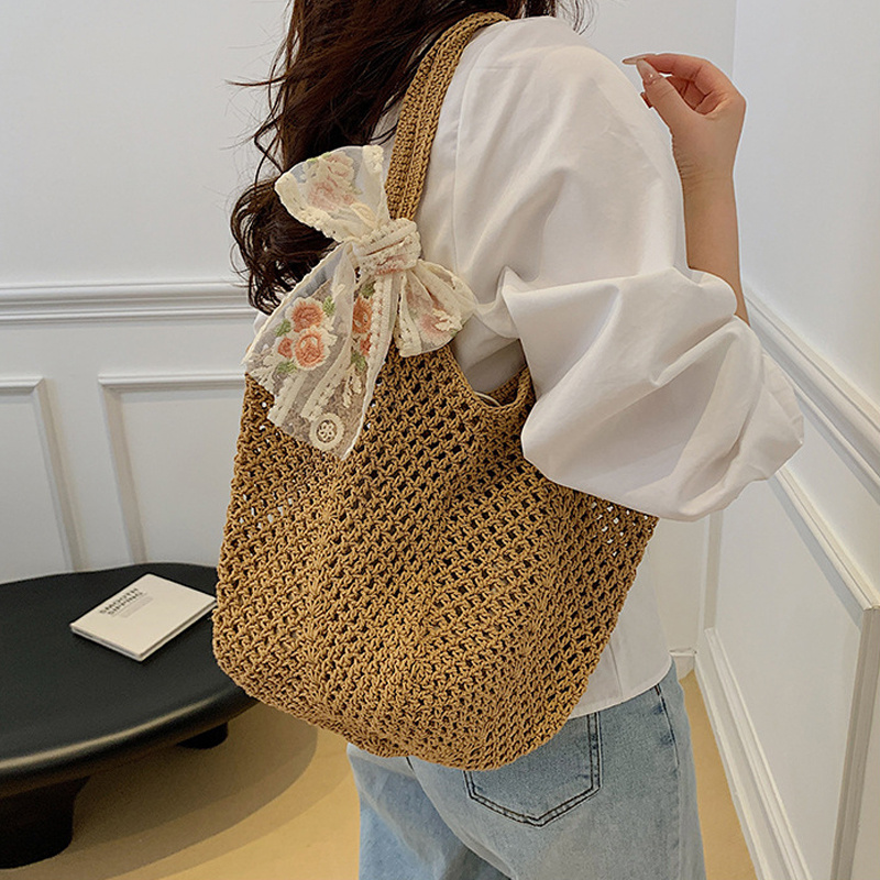 Summer Lace Bow Tote Bags Wome - Crochet Bag Raffia recensie en prijs