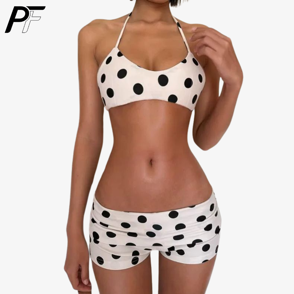 Women's Summer Polka Dot Halte - Swimsuit Bikini Ruched recensie en prijs