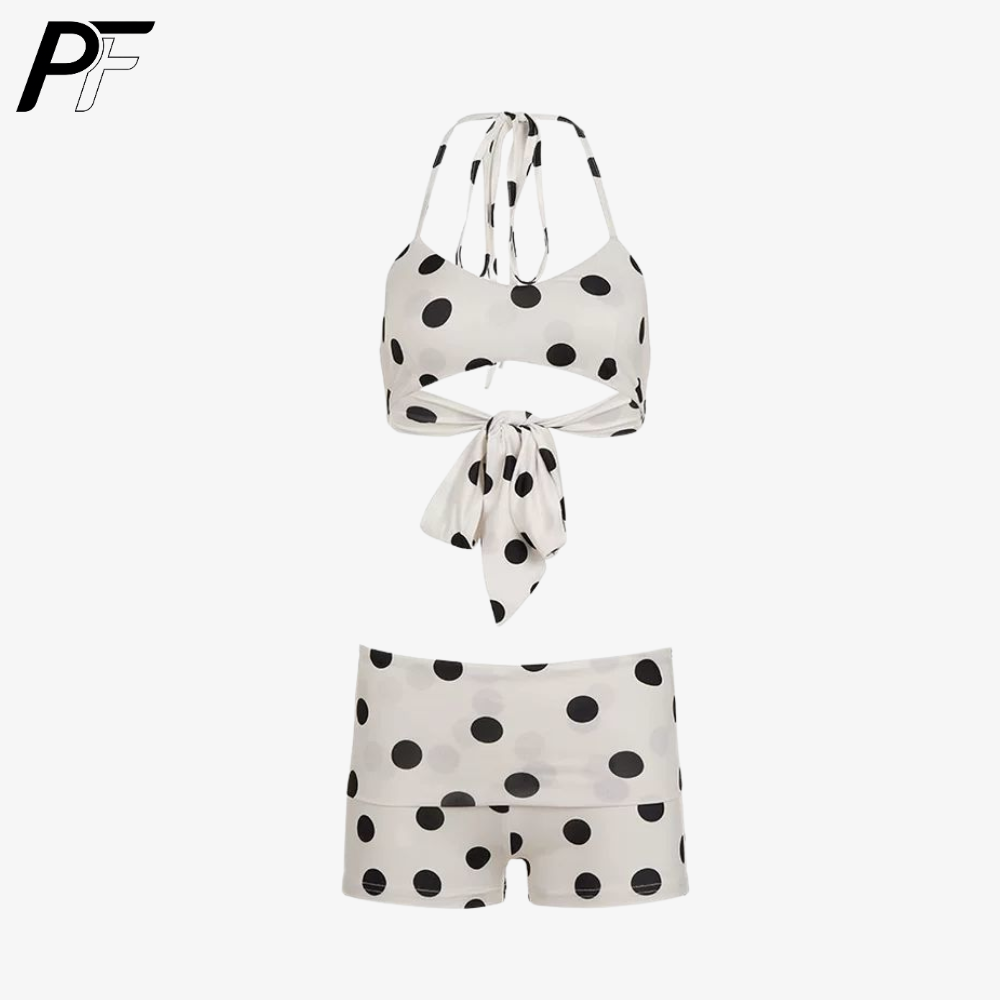 Women's Summer Polka Dot Halte - Swimsuit Bikini Ruched recensie en prijs