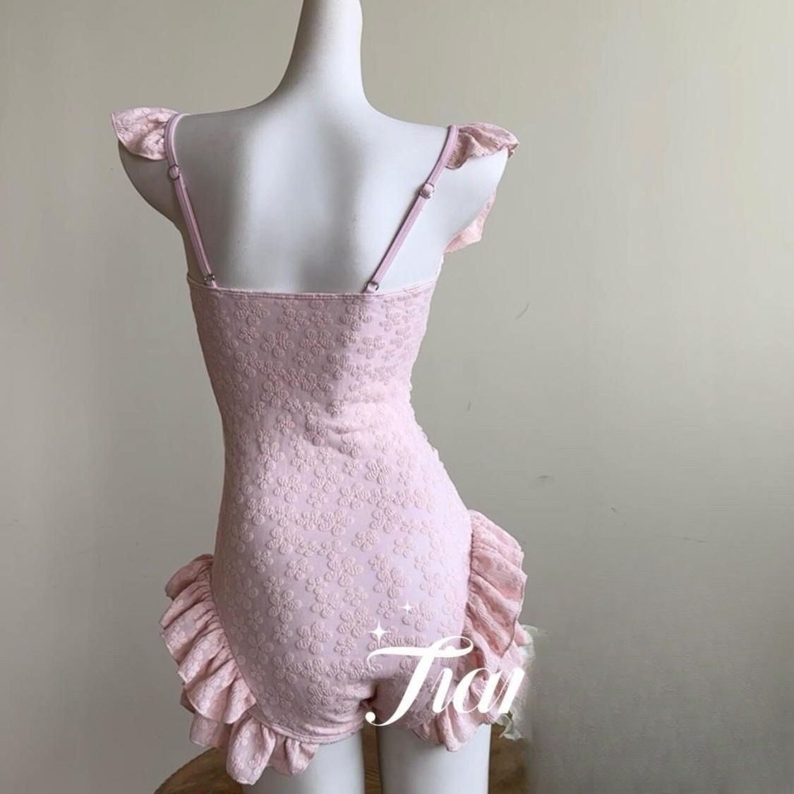 Swimsuit Women Pink Jacquard F - Swimsuit Bikini Ruched recensie en prijs