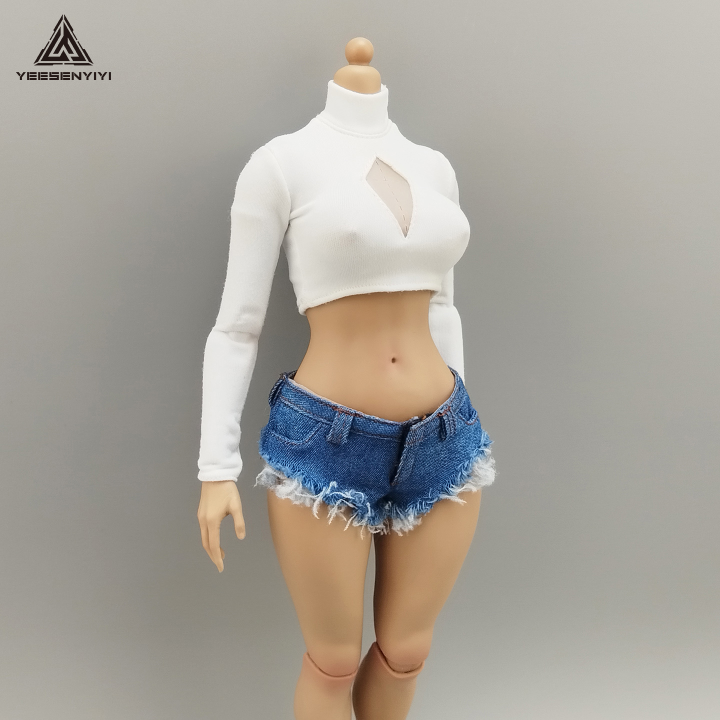 1/6 Scale Distressed Denim Min - Shorts Denim Frayed recensie en prijs