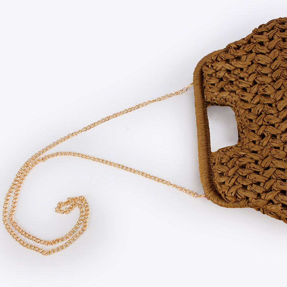 Elegant Ladies Chain Hand Knit - Crochet Bag Raffia recensie en prijs