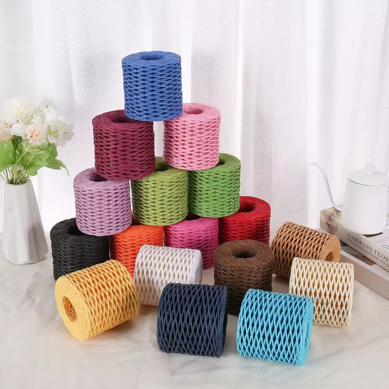 190g Raffia Yarn, Straw Paper  - Crochet Bag Raffia recensie en prijs