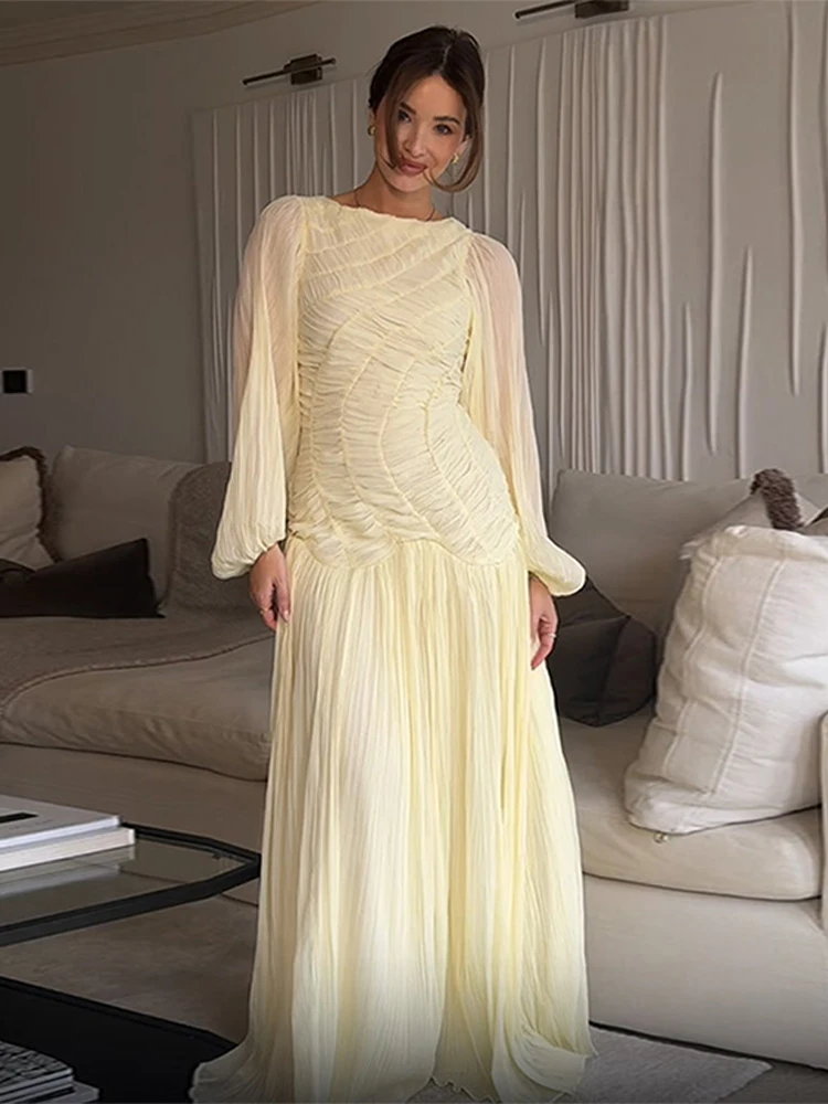 BWQ Elegant Chiffon Pleated Lo - Linen Dress Wrap recensie en prijs