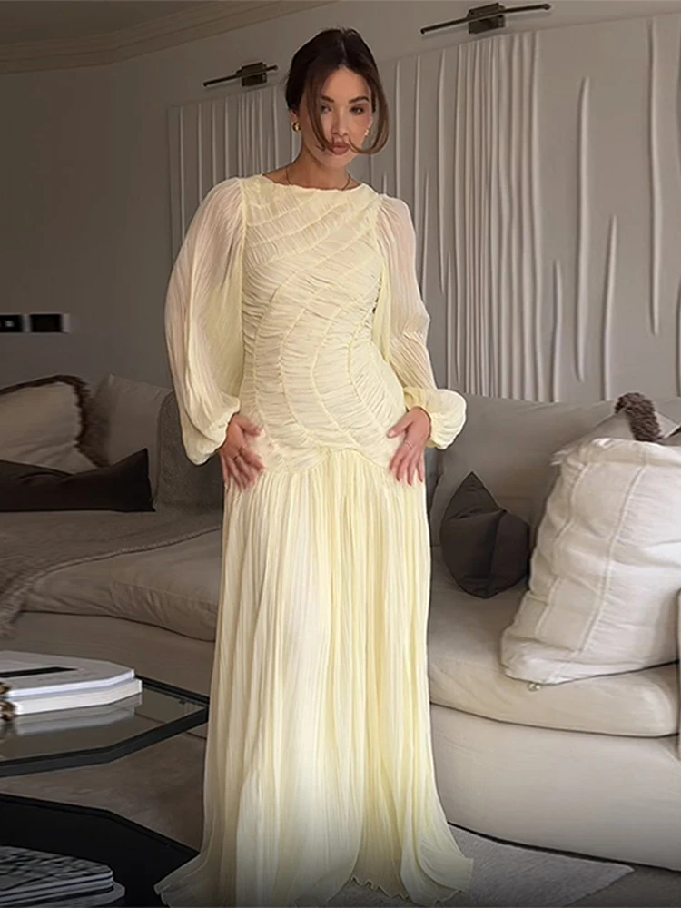 BWQ Elegant Chiffon Pleated Lo - Linen Dress Wrap recensie en prijs
