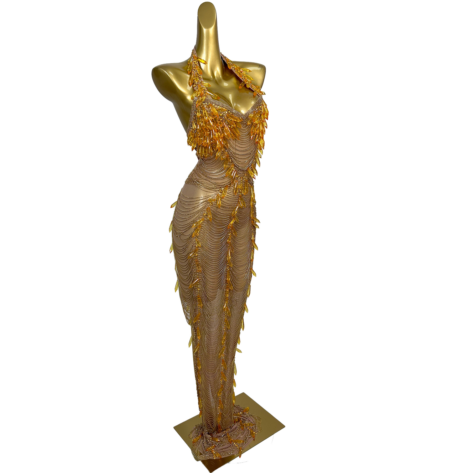 Ailisi Women Luxury Gold Cryst - Maxi Dress Halter recensie en prijs