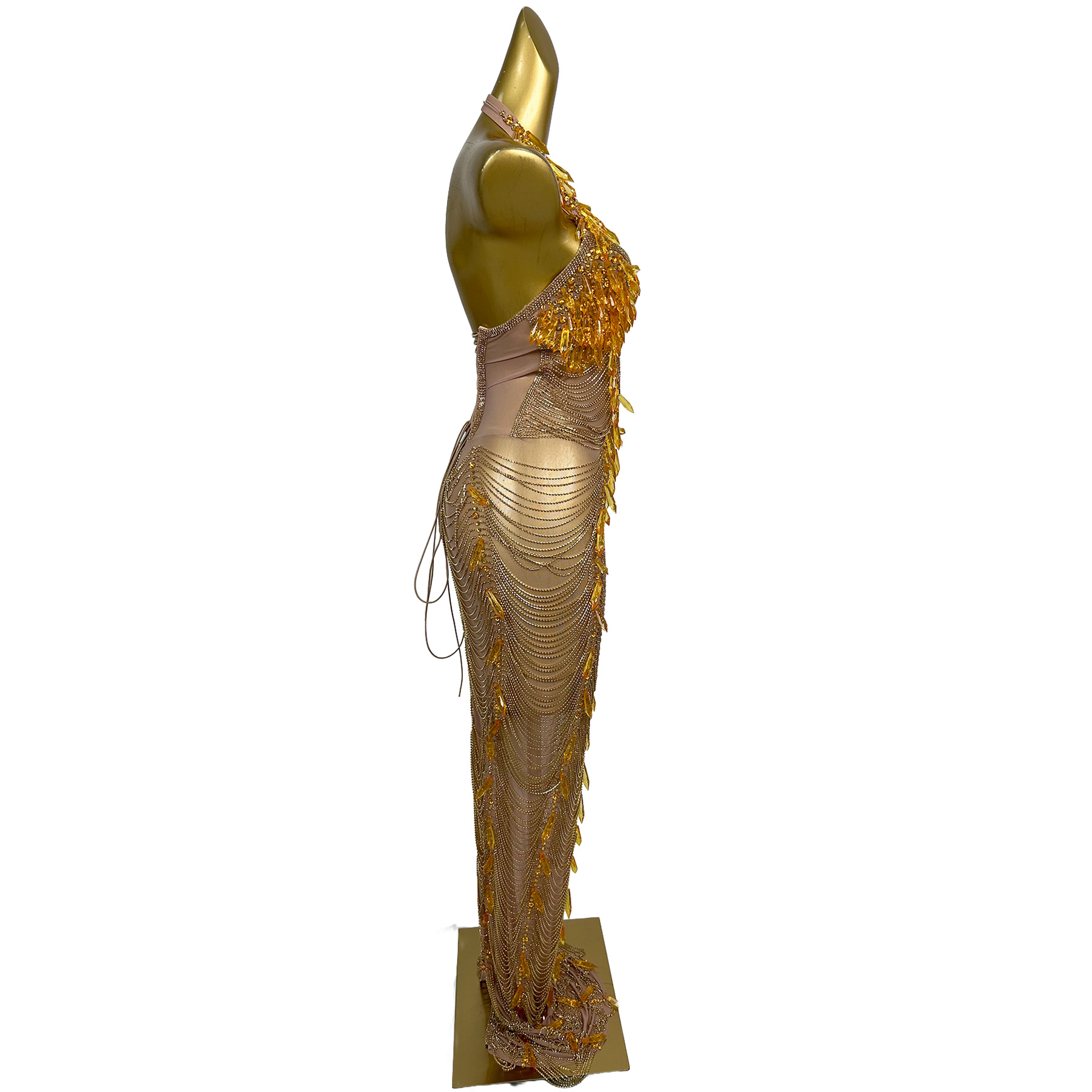 Ailisi Women Luxury Gold Cryst - Maxi Dress Halter recensie en prijs