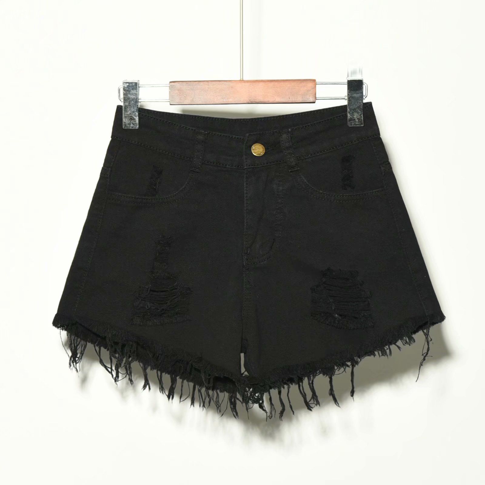 High Waist Denim Shorts Women  - Shorts Denim Frayed recensie en prijs