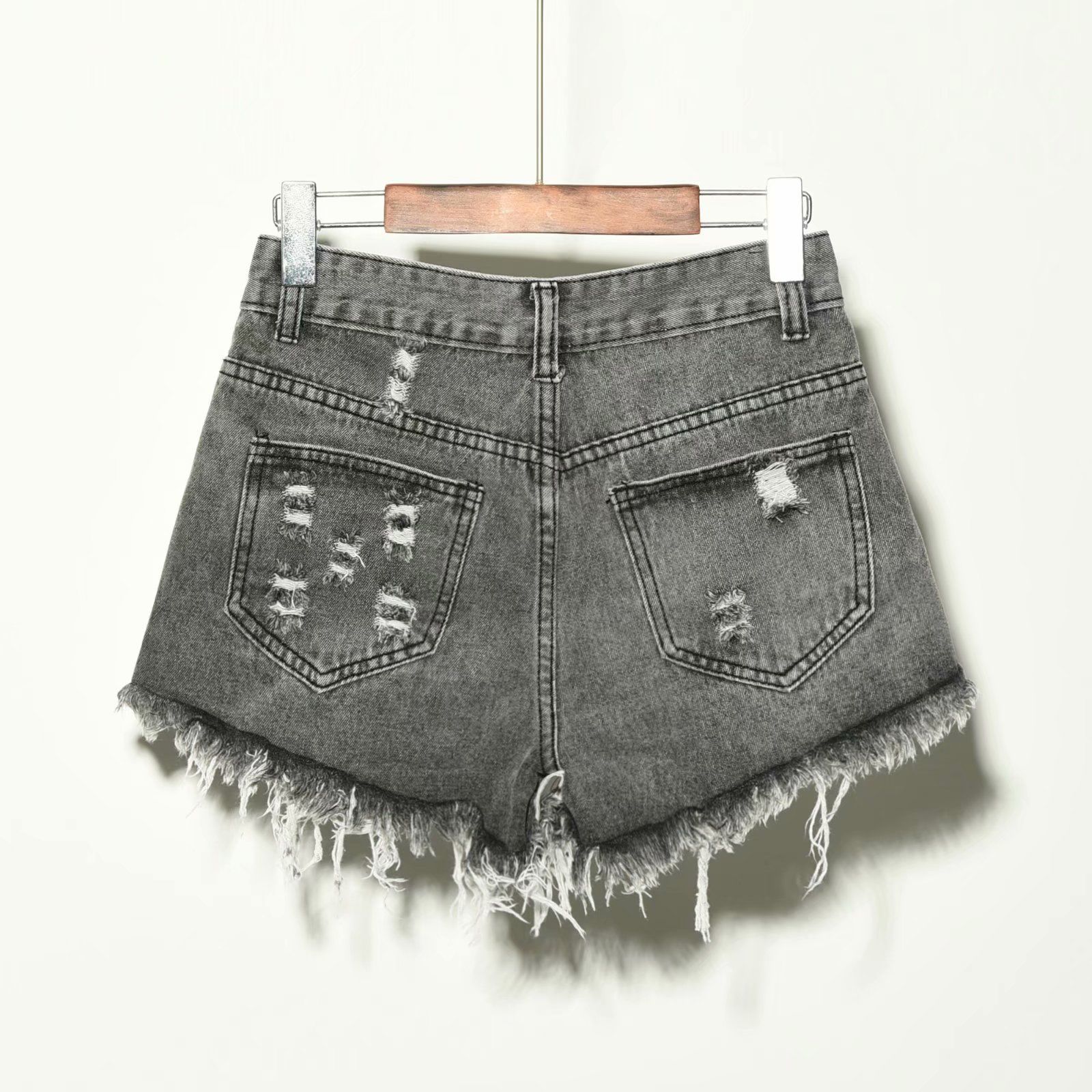 High Waist Denim Shorts Women  - Shorts Denim Frayed recensie en prijs