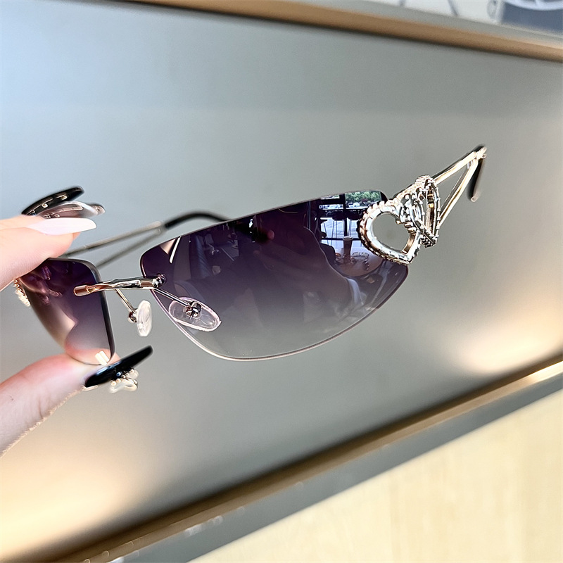 New Oval Cat Eye Frameless Mer - Sunglasses Cat Eye recensie en prijs