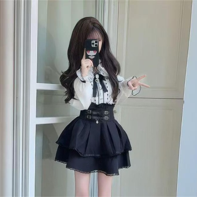 Japanese Gothic Y2k Lolita Sty - Blouse Off Shoulder recensie en prijs