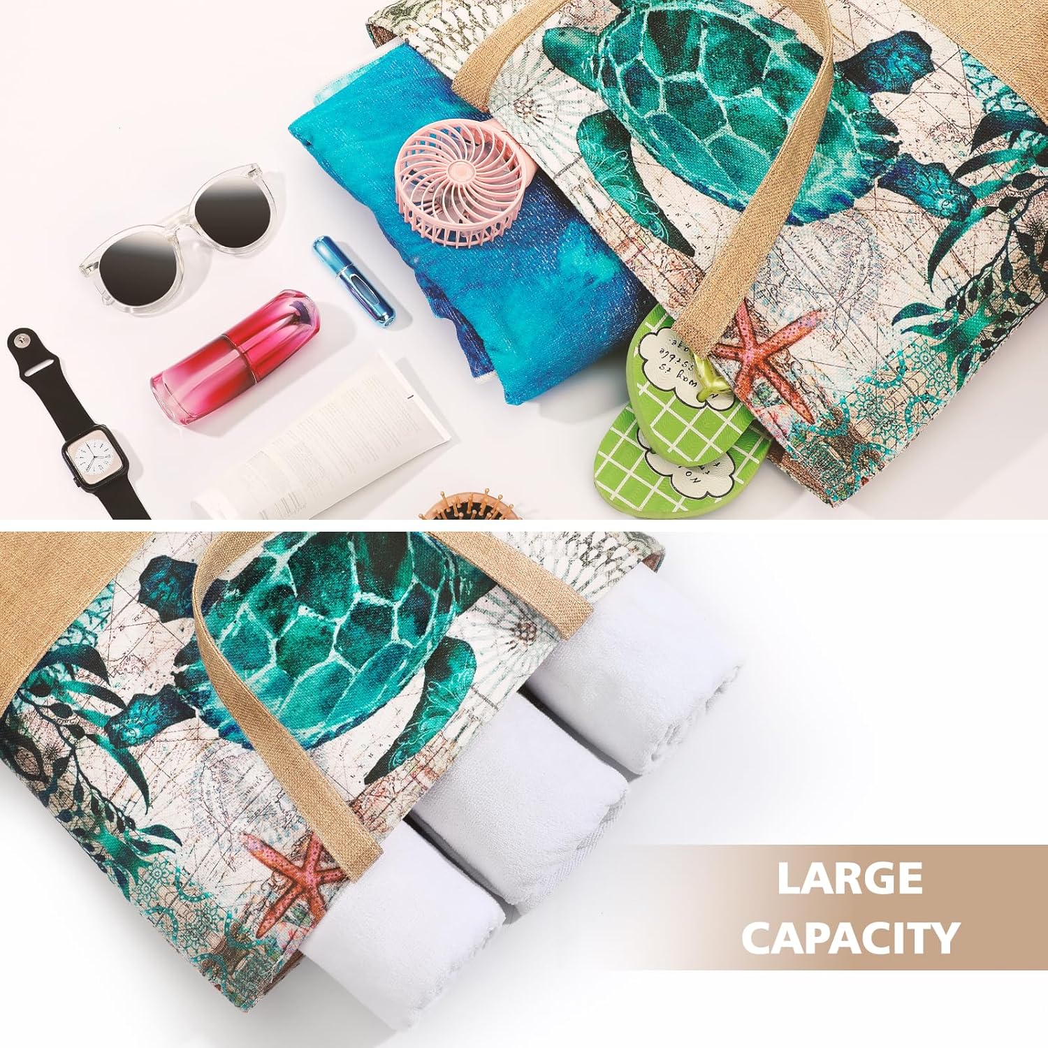 Large Beach Bag for Women with - Tote Bag Beach recensie en prijs