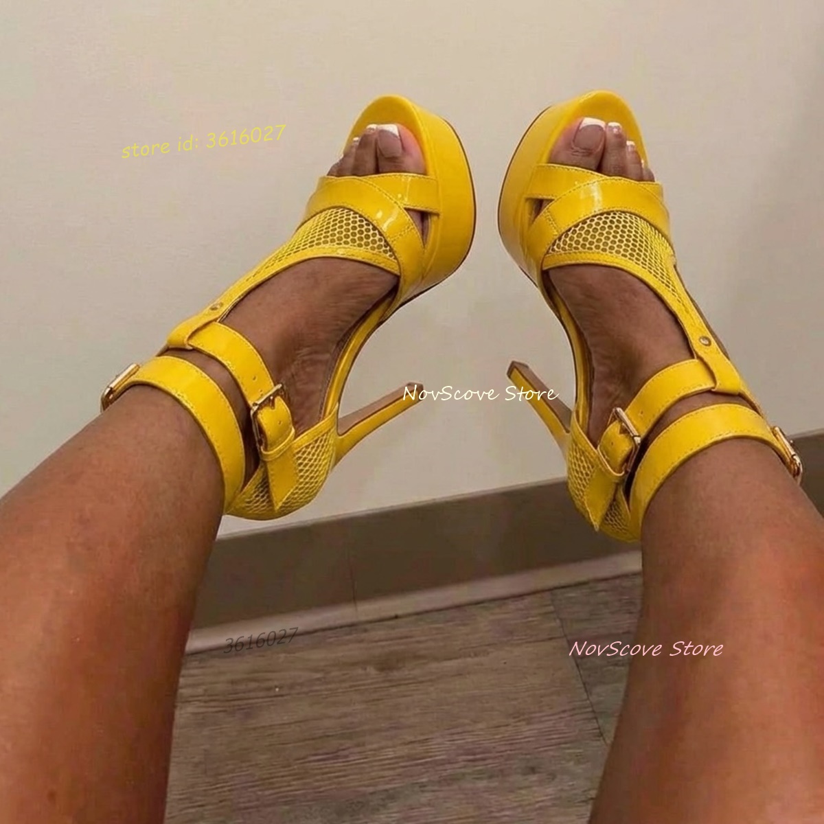Yellow Open Toe Strappy Sandal - Sandal Strappy Heeled recensie en prijs