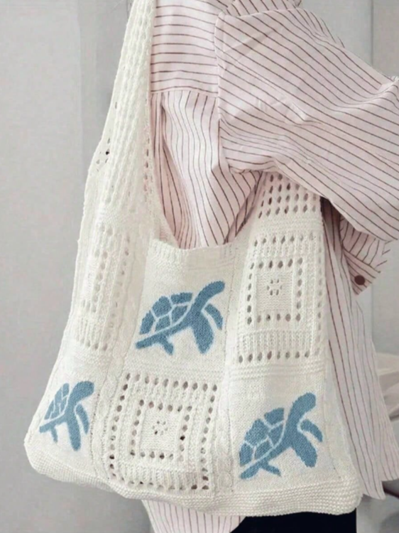 1Pc Sea Turtle Crochet Hollow  - Tote Bag Beach recensie en prijs