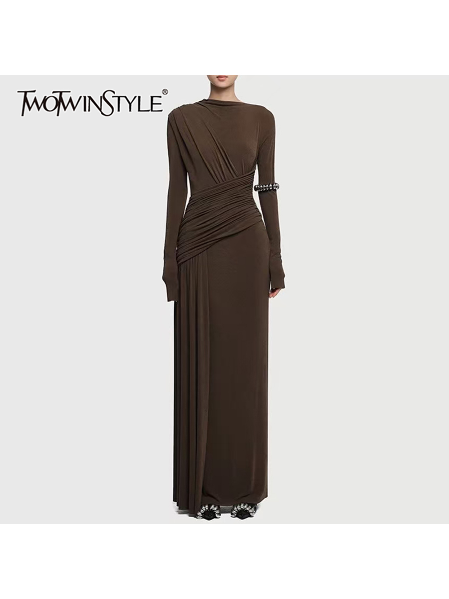 TWOTWINSTYLE Solid Slimming Dr - Linen Dress Wrap recensie en prijs