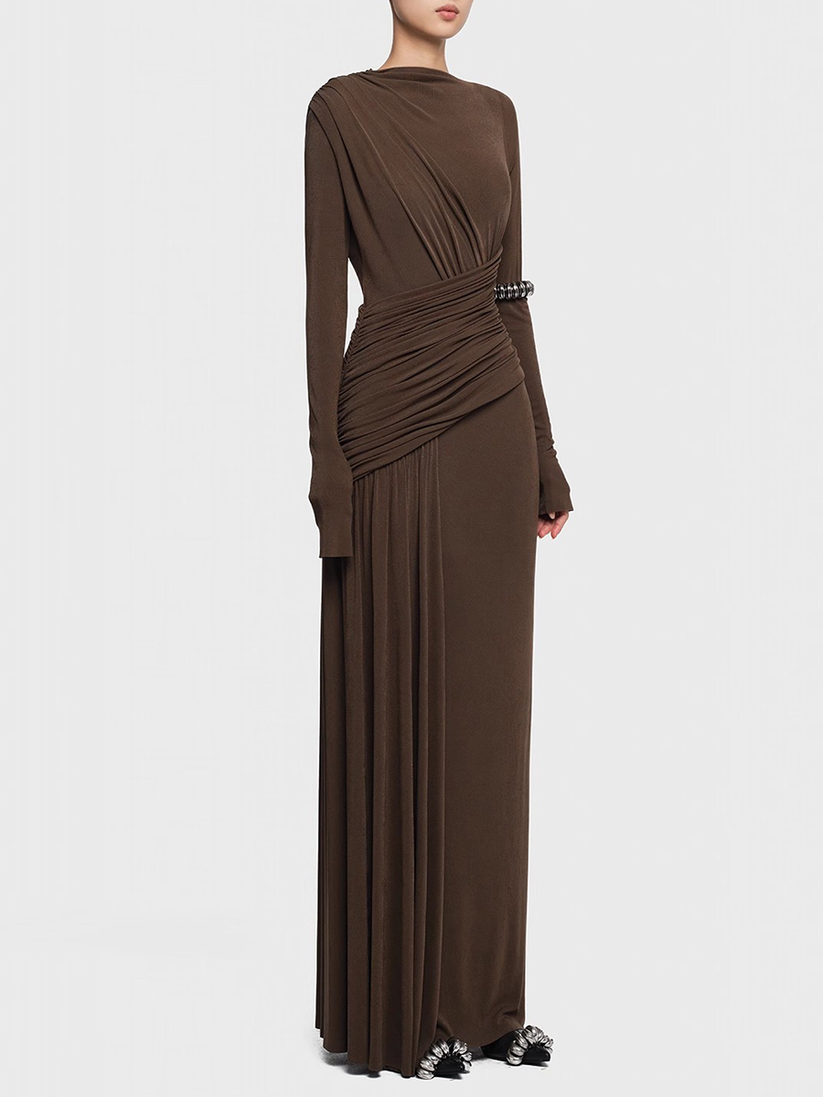 TWOTWINSTYLE Solid Slimming Dr - Linen Dress Wrap recensie en prijs