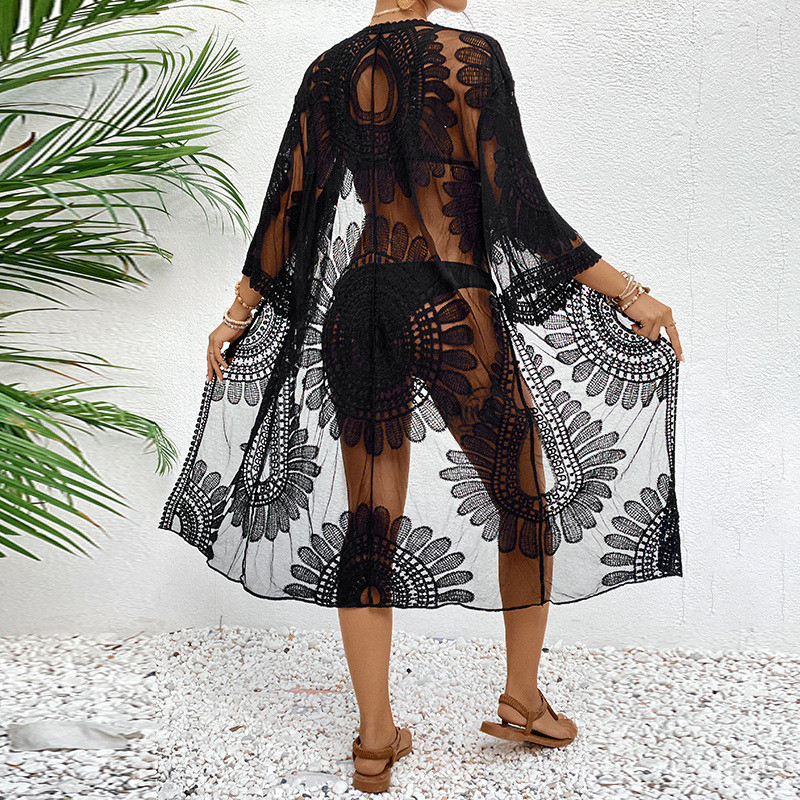 Lace Embroidered Lightweight K - Kimono Sheer Floral recensie en prijs