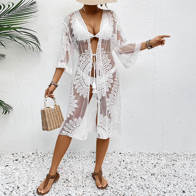 Lace Embroidered Lightweight K - Kimono Sheer Floral recensie en prijs
