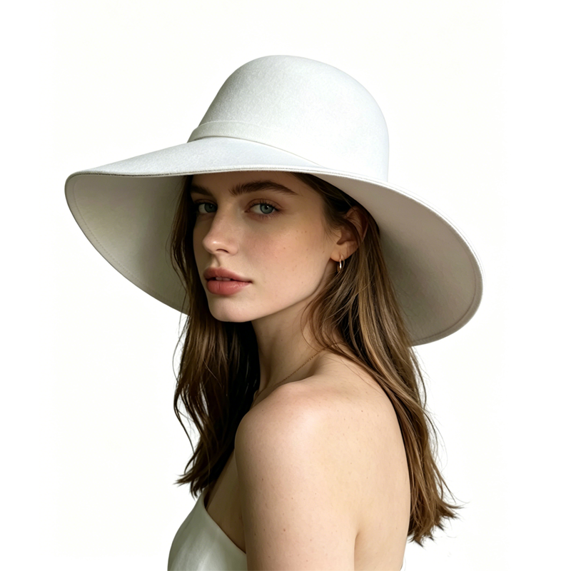 White Dome-shaped Ladies' Hat  - Hat Floppy Wide recensie en prijs
