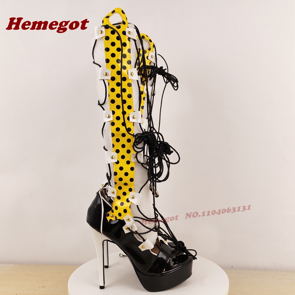Colorful Platform Lace-Up Sand - Sandal Strappy Heeled recensie en prijs
