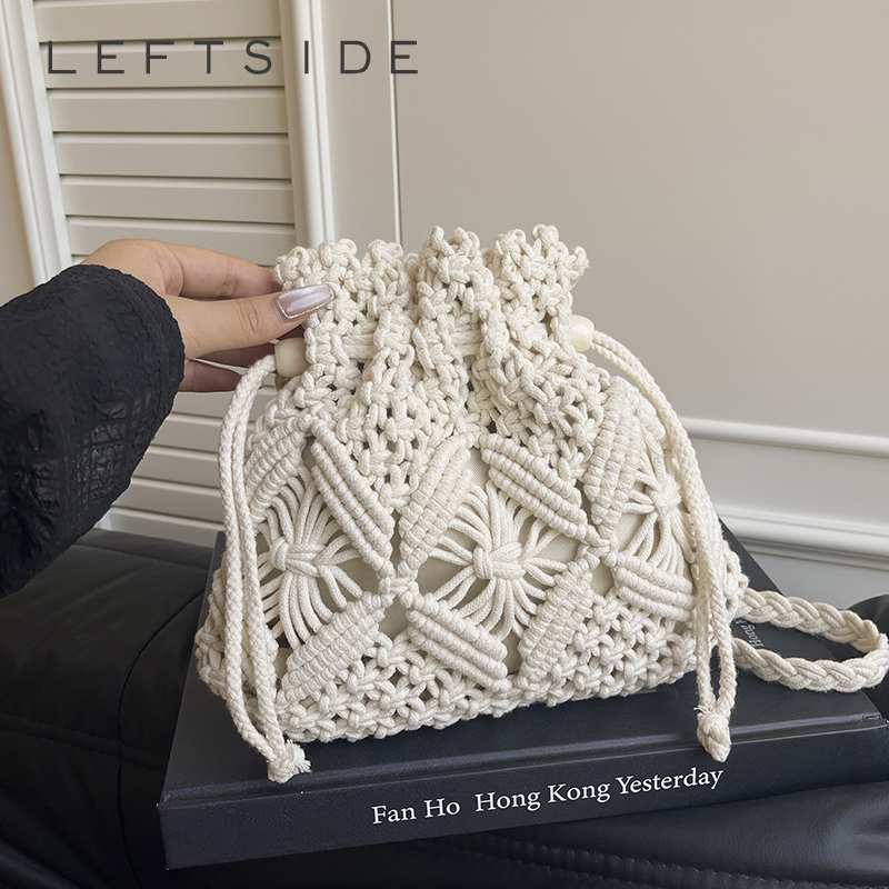 LEFTSIDE Weave Small Shoulder  - Crochet Bag Raffia recensie en prijs