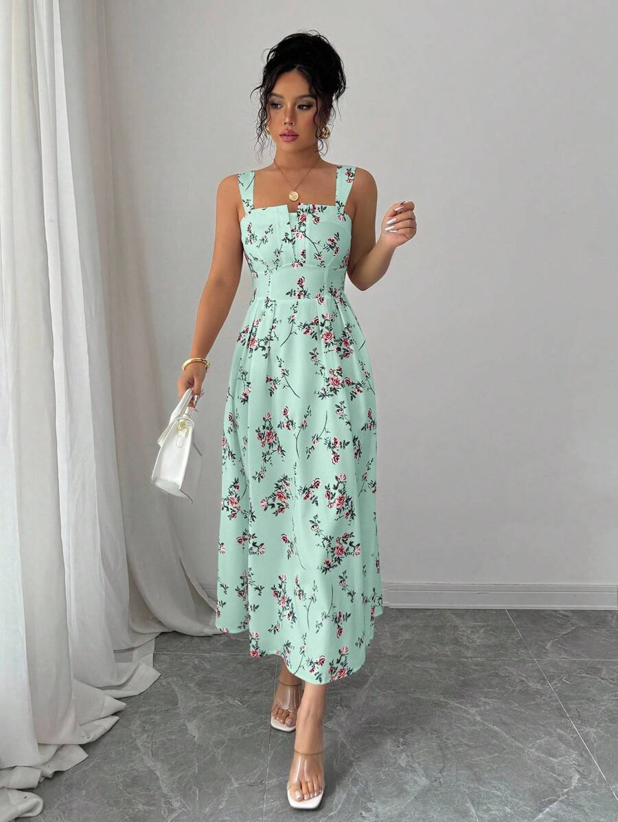 Mint Green Floral Midi Dress W - Midi Skirt Floral recensie en prijs