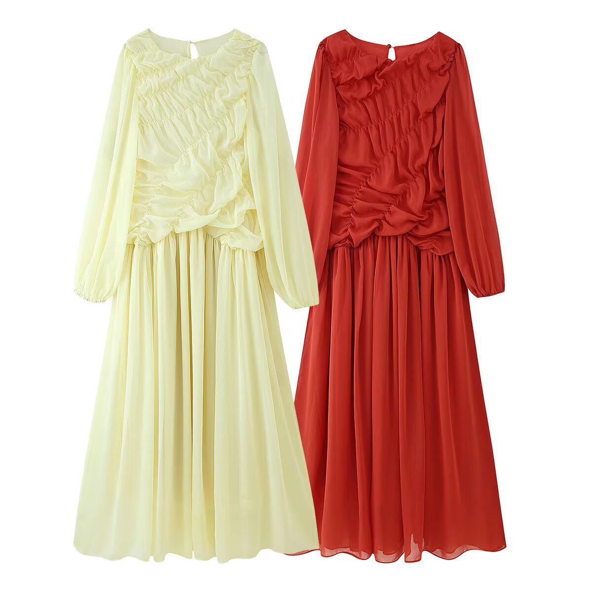 Autumn Long Sleeve Dresses 202 - Linen Dress Wrap recensie en prijs