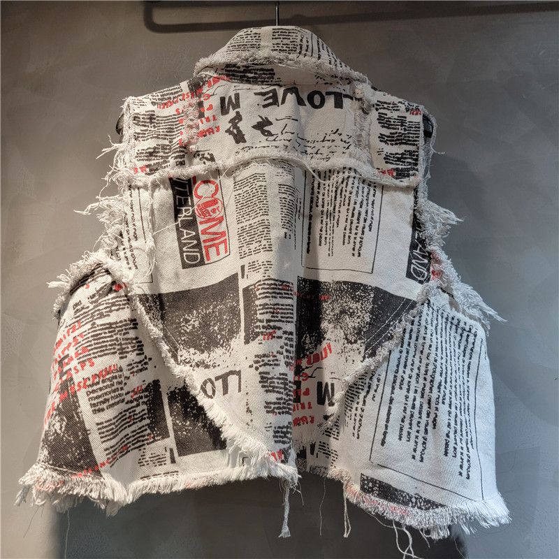 Chic Women Newspapers Letters  - Shorts Denim Frayed recensie en prijs