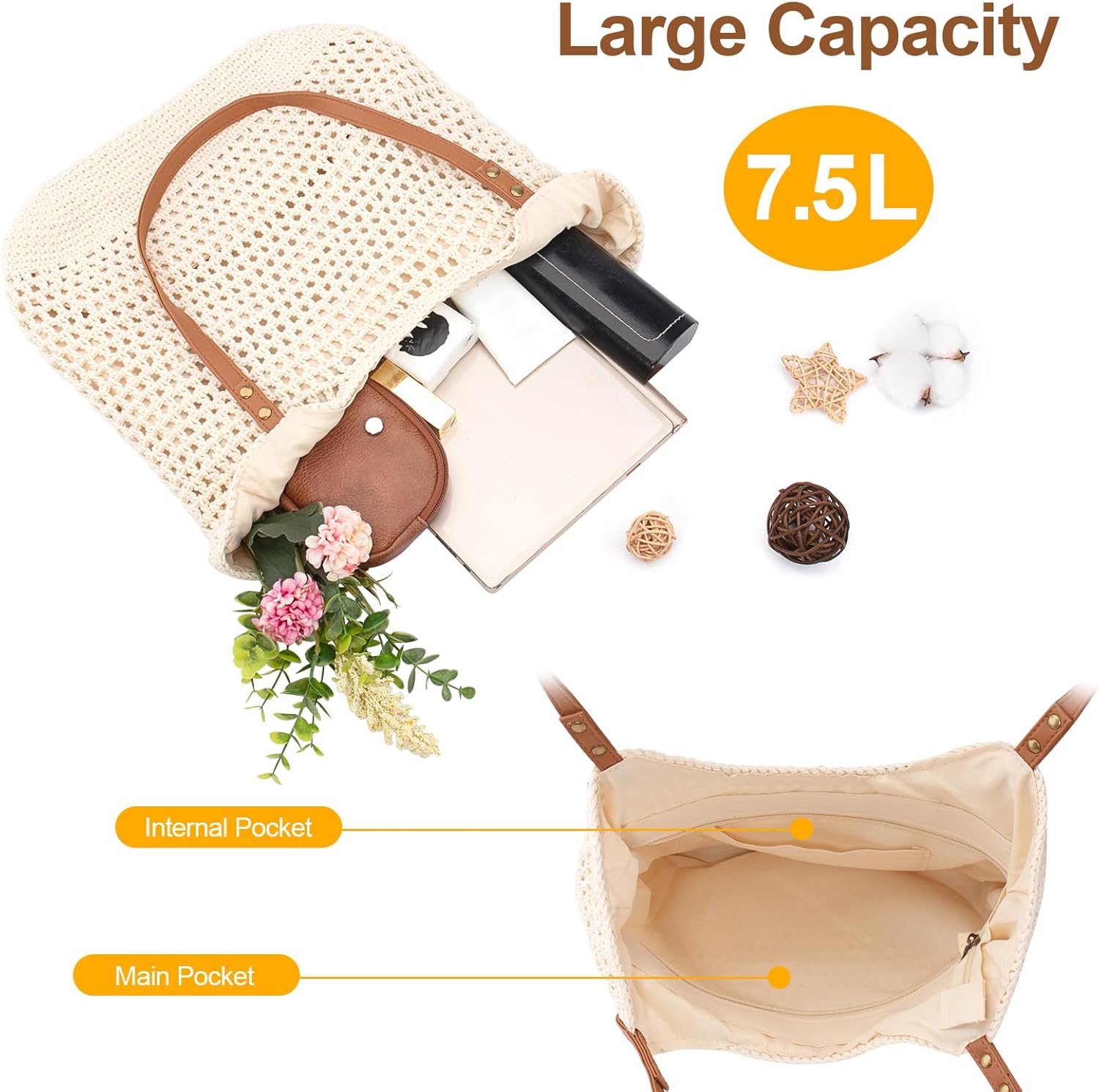 Crochet Beach Bag Purse, Boho  - Tote Bag Beach recensie en prijs