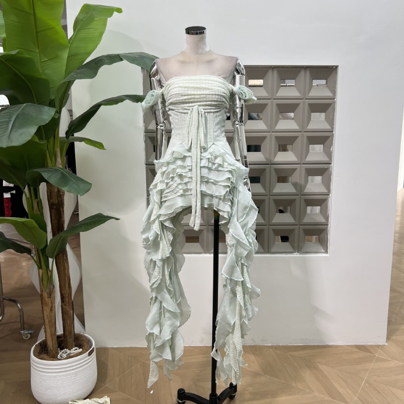 KBQ Solid Spliced Tassel Irreg - Maxi Dress Halter recensie en prijs