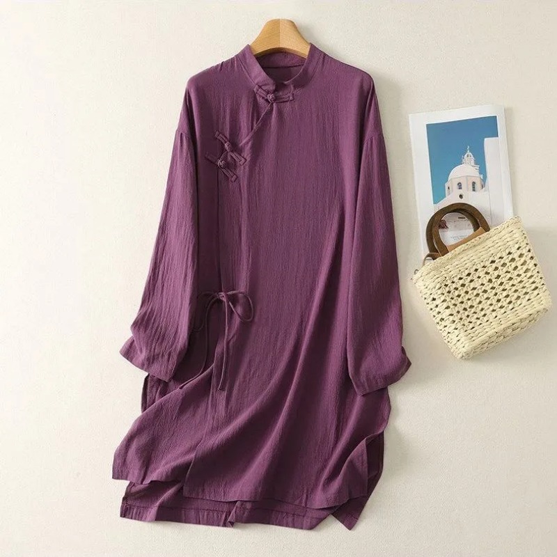 Women's Chinese Style Frog But - Linen Dress Wrap recensie en prijs