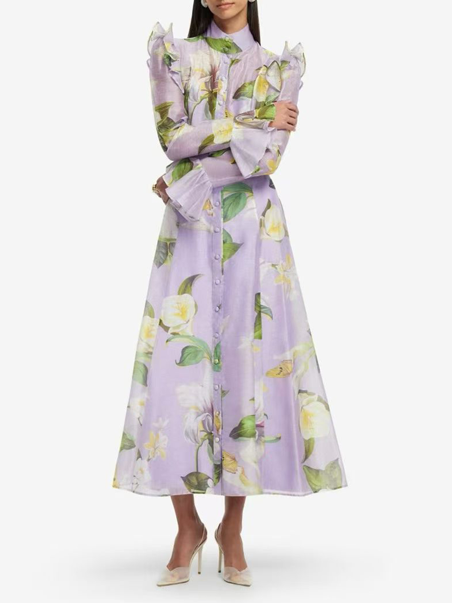 TWOTWINSTYLE Printing Spliced  - Linen Dress Wrap recensie en prijs