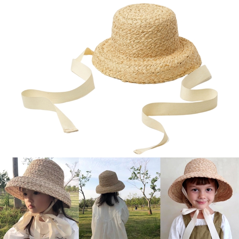 Handwoven Kids Straw  Cap Girl - Hat Floppy Wide recensie en prijs