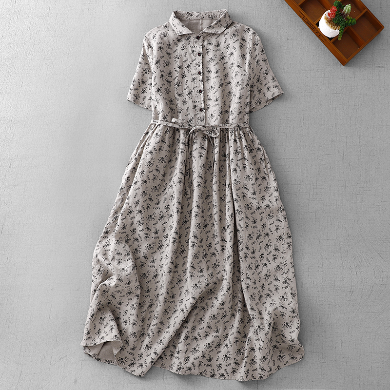Summer Floral Cotton Linen Dr  - Midi Skirt Floral recensie en prijs