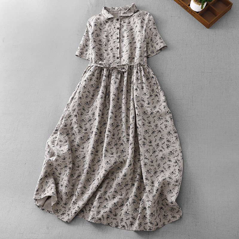 Summer Floral Cotton Linen Dr  - Midi Skirt Floral recensie en prijs