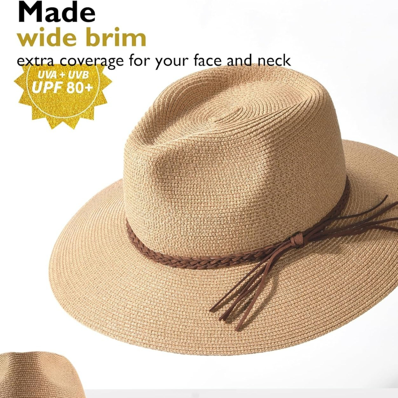 1pc Summer Straw Beach Sun Hat - Hat Floppy Wide recensie en prijs