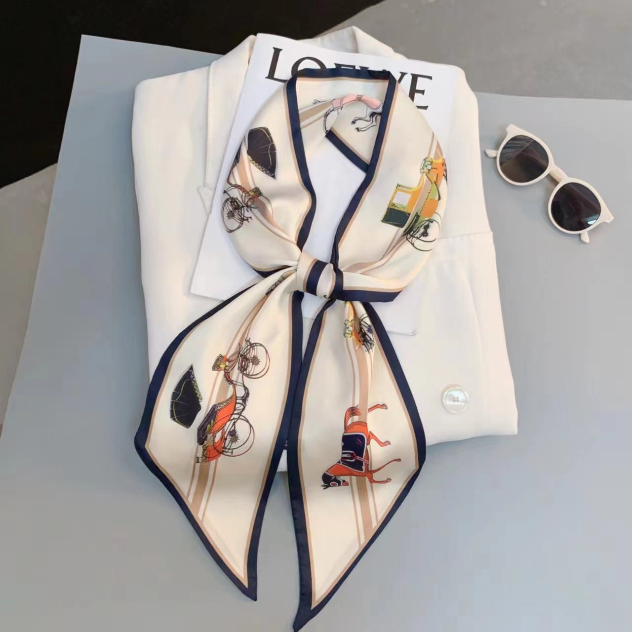 Luxury Design Long Silk Scarf  - Headband Summer Knit recensie en prijs