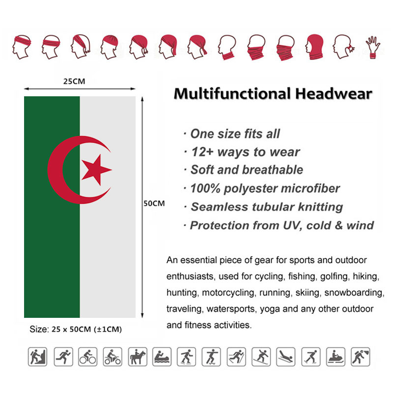 Algeria Flag Printed Bandana H - Headband Summer Knit recensie en prijs