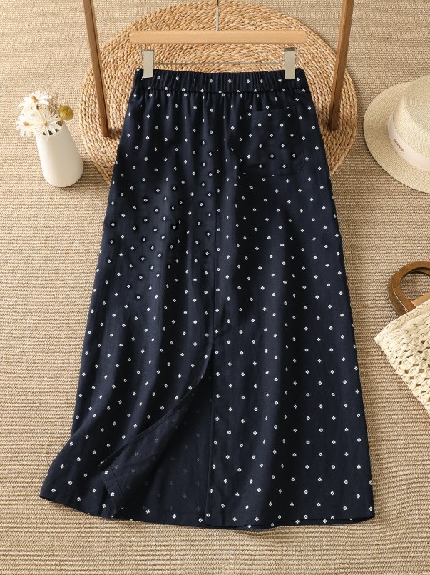 High Waist Floral Half Skirt T - Midi Skirt Floral recensie en prijs