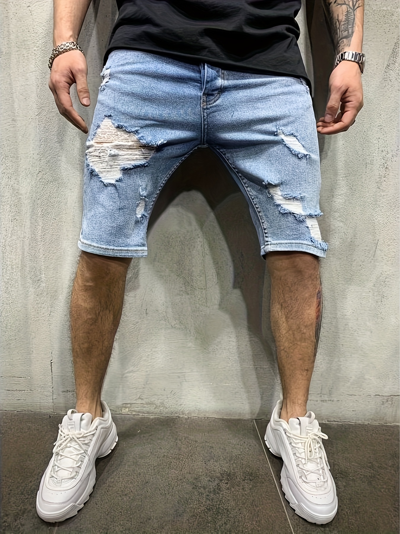 Men's Summer Breathable Ripped - Shorts Denim Frayed recensie en prijs