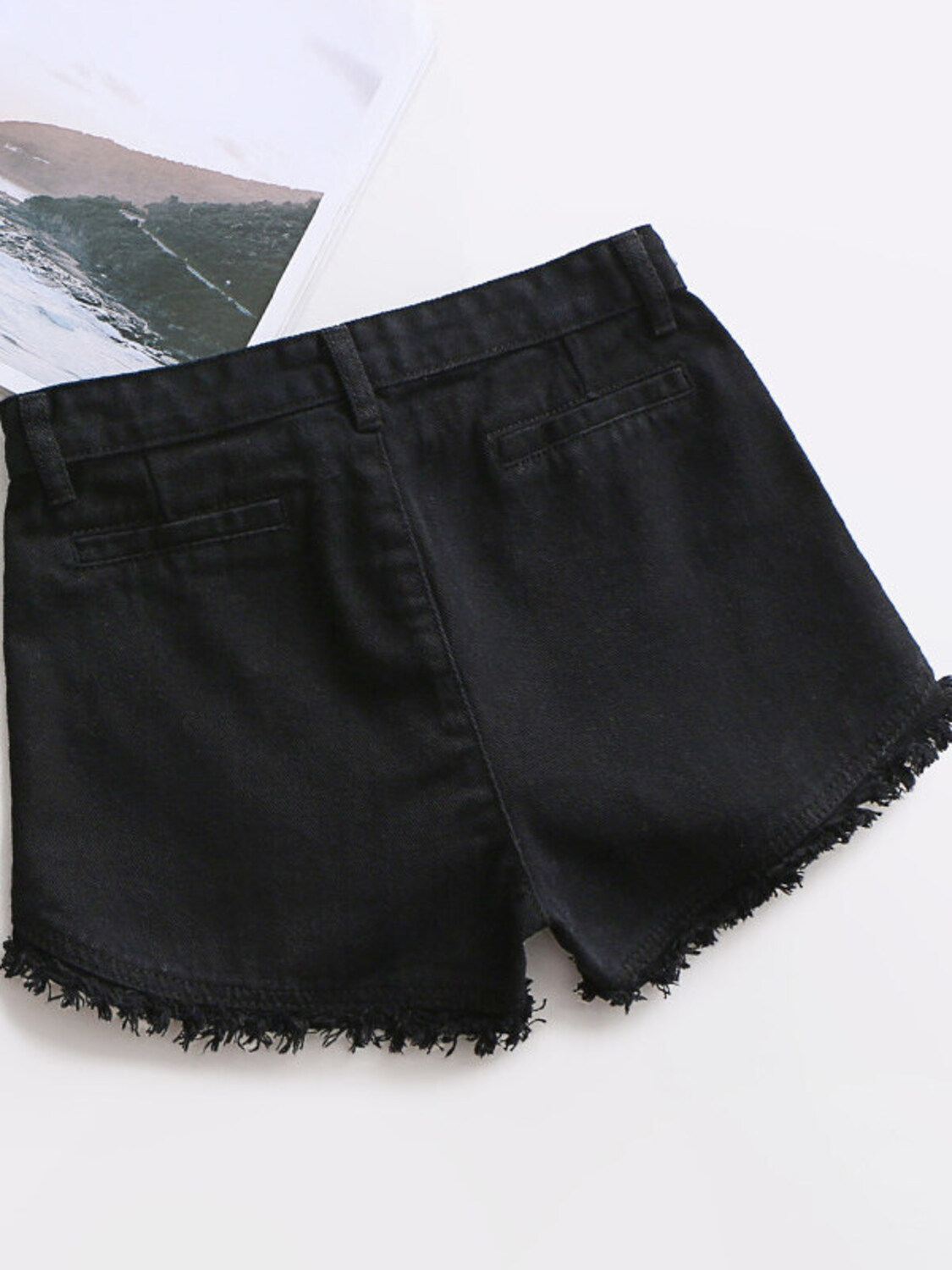 Women's High Waist Denim Short - Shorts Denim Frayed recensie en prijs