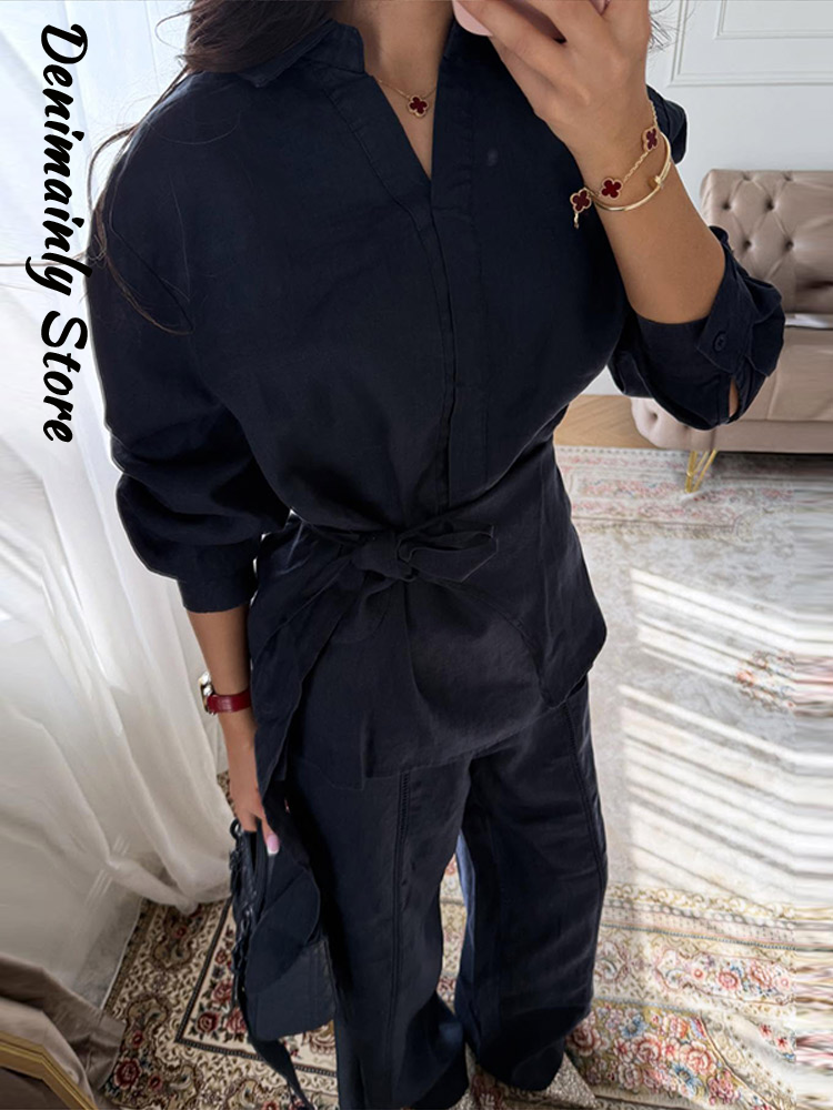 Casual Women's Linen Pants Set - Linen Pant Wide recensie en prijs