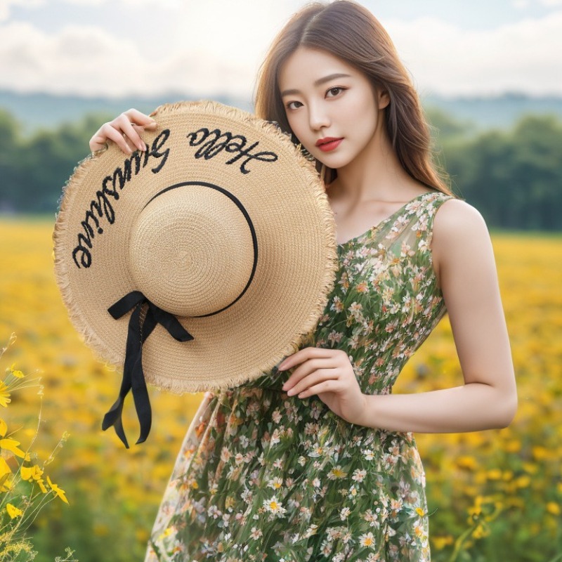 1pc Summer Floppy Beach Hats f - Hat Floppy Wide recensie en prijs