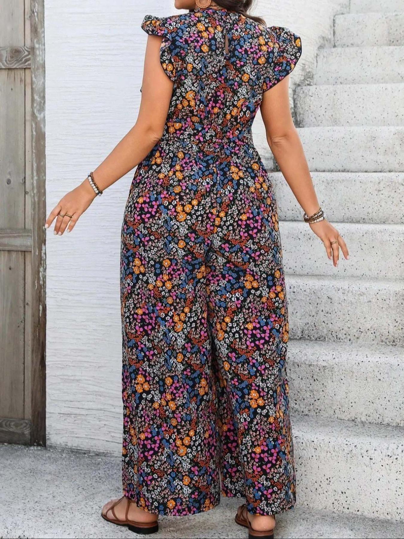 【Plus Size】 Floral Print Tie S - Romper Floral Print recensie en prijs